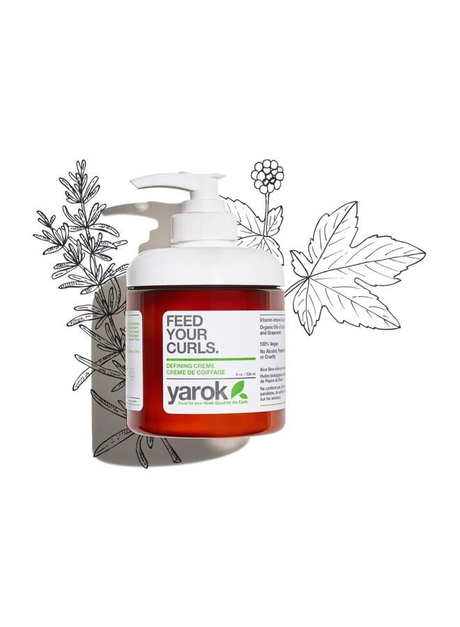 Yarok - Feed Your Curls Defining Cream - Moisturize, Nourish & Define - Hydrating & Nourishing Curl Styling Cream - For Frizzy, Curly Hair - 100% Vegan - Gluten, Sulfate, Paraben & Cruelty Free - 8oz