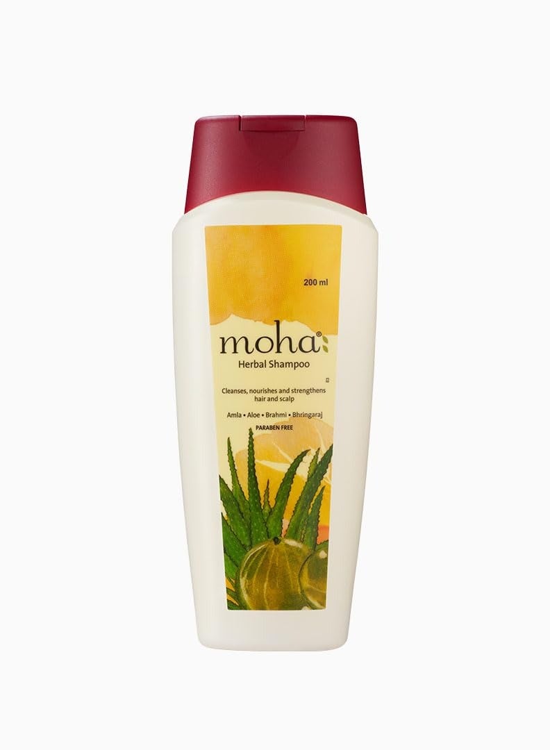 moha Herbal Hair Shampoo  Mild Shampoo For Daily Use For All Hair Types  Herbal Hair Cleanser With Benefits Of Amla Aloe Brahmi and Bhringaraj (200 ML) Pack of 1