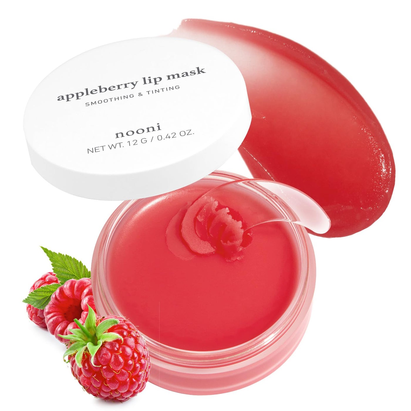 NOONI Vegan Appleberry Lip Mask Overnight â€“ Hydrating Lip Balm & Butter with Shea Butter & Vitamins | Soothing Moisturizer, Softening Treatment for Dry Lips, Gifts For Women, 0.42 oz