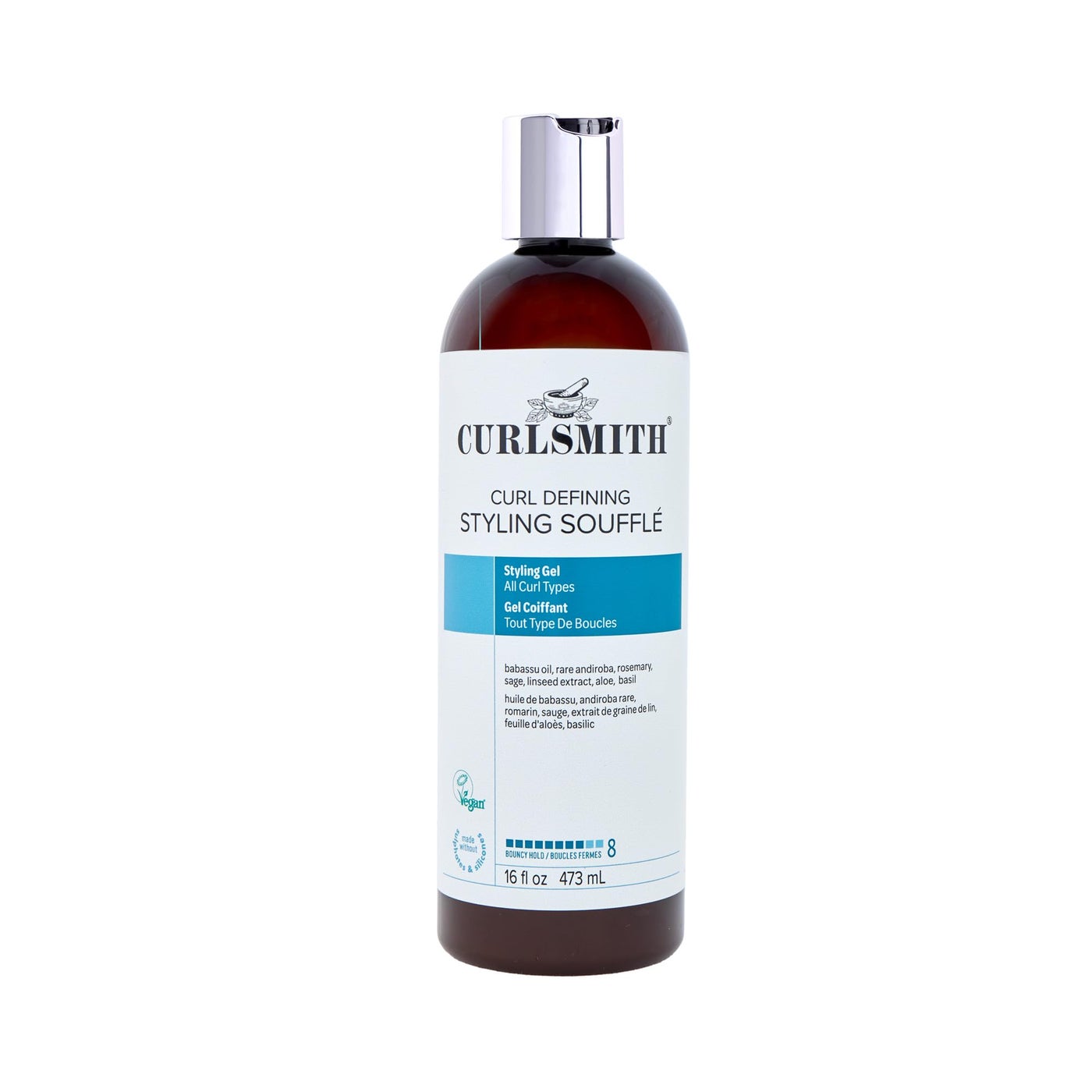CURLSMITH - Curl Defining Styling SoufflÃ© - Vegan Medium Hold Styling Gel for Wavy, Curly and Coily Hair (16oz)