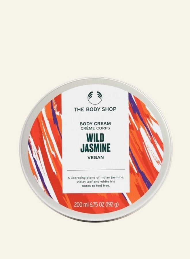 Wild Jasmine Body Cream – Floral & Creamy Scented Body Moisturiser with Indian Jasmine, Violet Leaf & White Iris | Softens & Smoothes Skin, Non-Sticky, Non-Greasy | Suitable for All Skin Types, 200ml