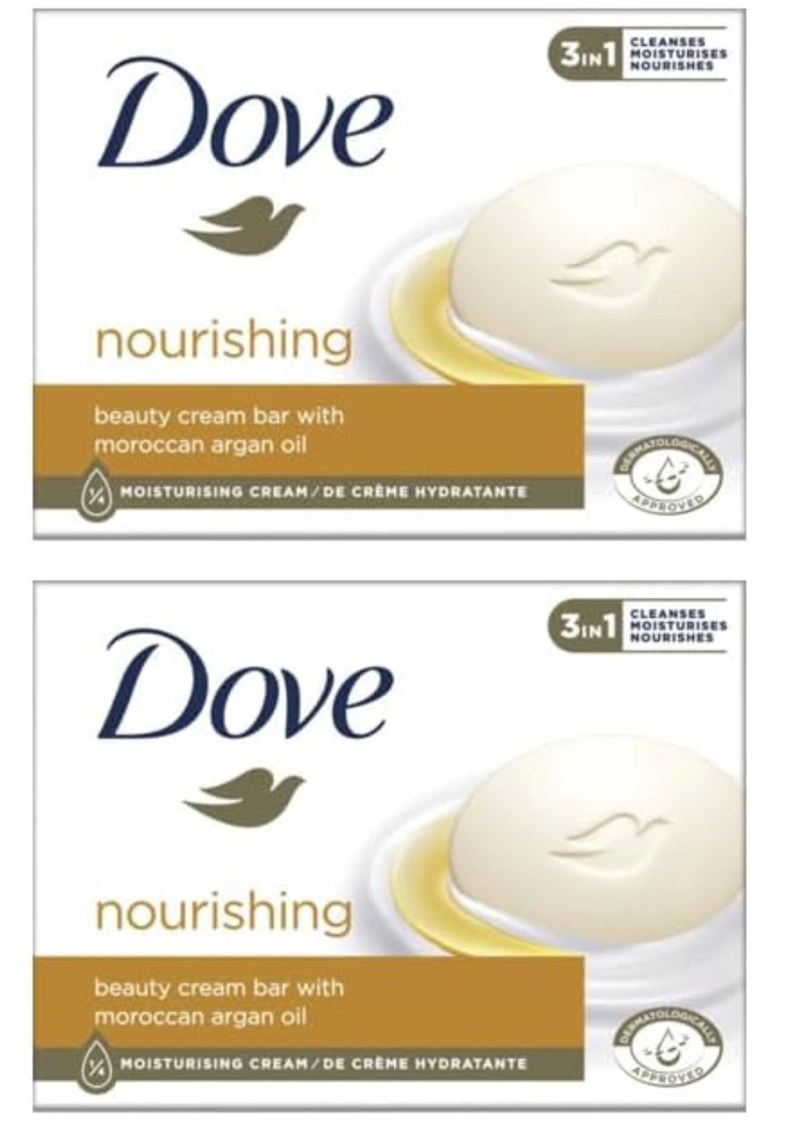 DOVE SOAP WITH MOROCCAN ARGAN OIL BEAUTY CREAM BAR 90g 2PC