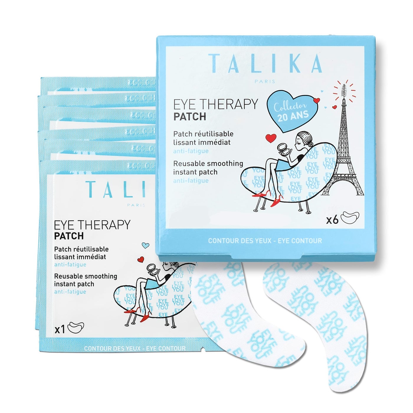 Talika Eye Therapy Patch - Instant Smoothing Under Eye Patches - For Dark Circles Puffiness & Tired Eyes - Reusable Under Eye Patch Skincare Eye Treatment