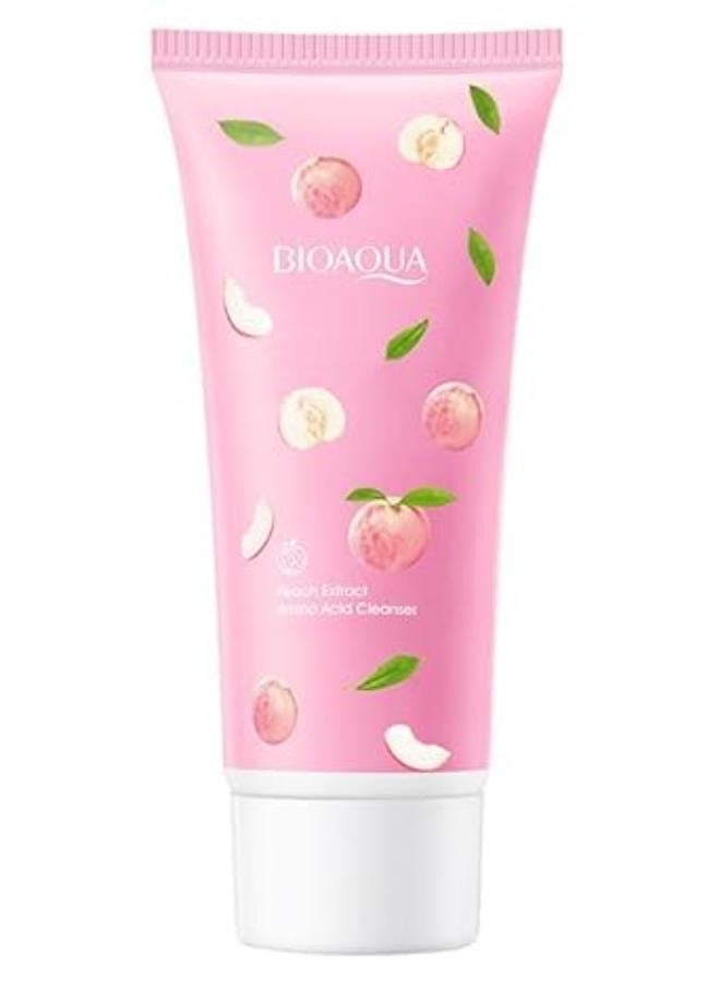 Peach Cleanser Foam Amino Acid Clarifying Facial Skin Cleansing 100g