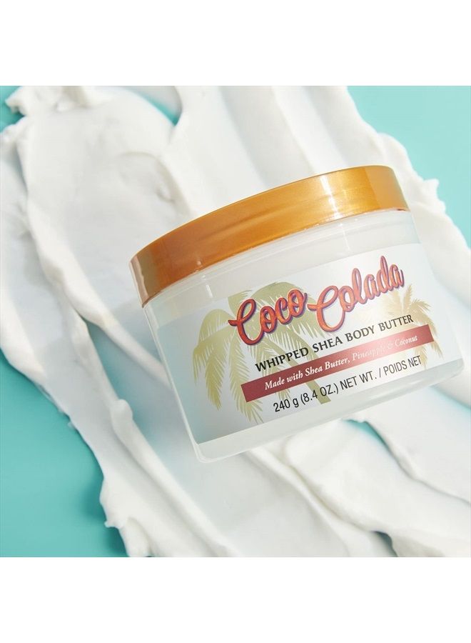 T H Tree Hut Shea Sugar Body Butter, Coco Colada, with Single Fragrance-Free Makeup Remover Cleansing Towelettes