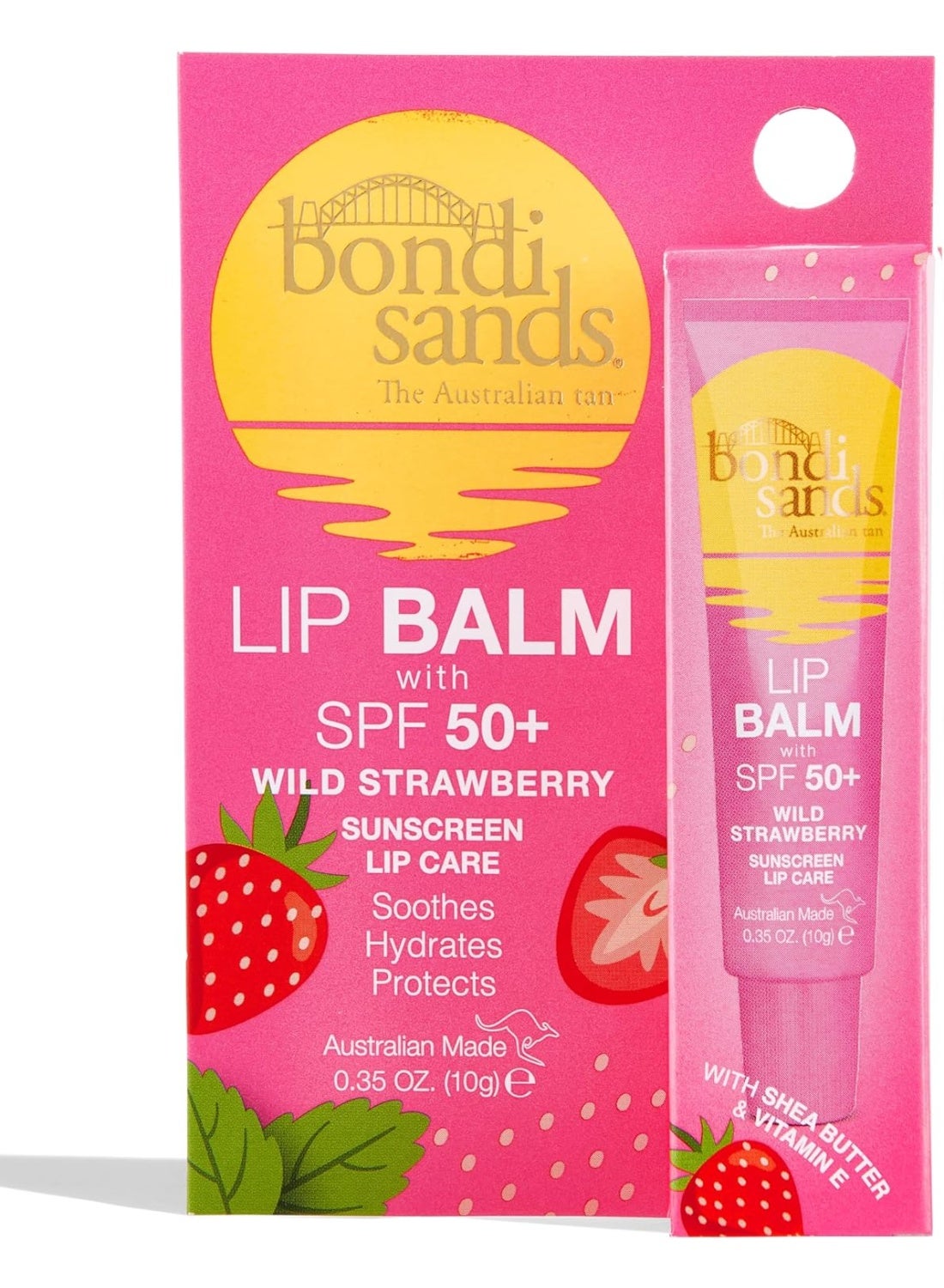 SPF 50+ Lip Balm Strawberry 10g | Broad Spectrum SPF 50+ Moisturising Lip Sunscreen | UVA UVB Lip Protection with Sweet Strawberry Flavour | Nourishing Daily Hydrating Lip Balm - image 2