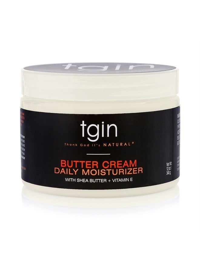 tgin Butter Cream Daily Moisturizer Duo For Natural Hair - Dry Hair - Curly Hair - Type 3c and 4c hair - Styler - 12 Oz - 2 PACK