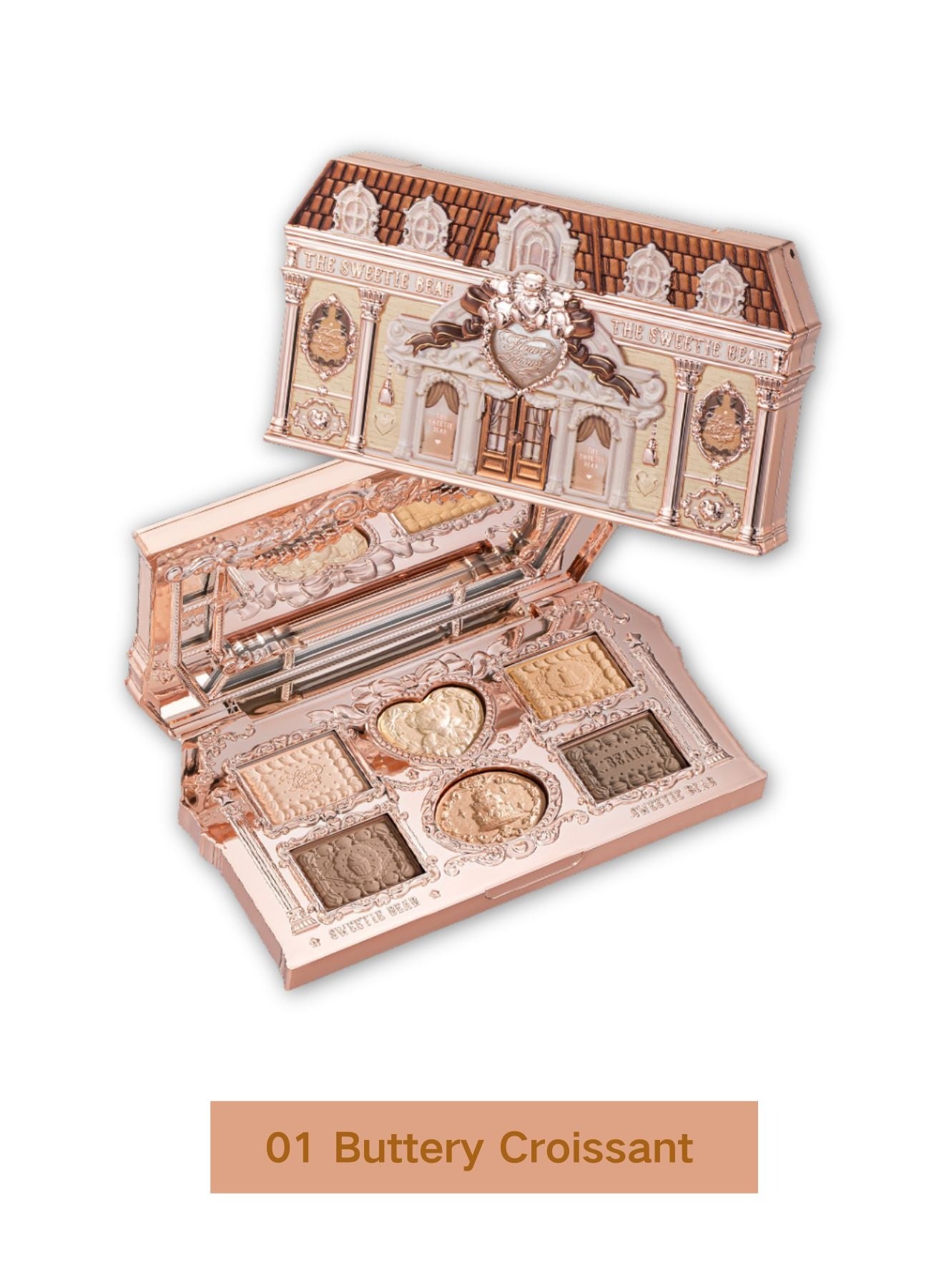 The Sweetie Bear Collection 6-Color Makeup Palette – 01 Buttery Croissant (Warm Terracotta)