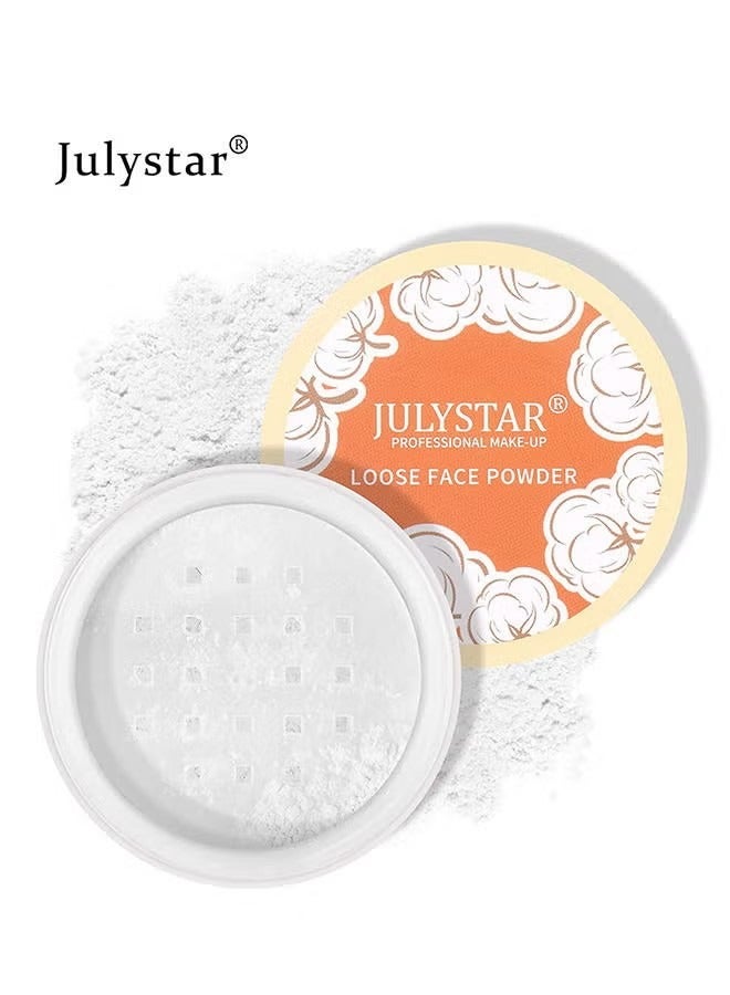 Loose Face Powder, Oil Control Face Pressed Powder,Loose Baking Face Setting Powder Makeup, Natural Matte Smooth Setting Powder Long-lasting Waterproof,8g (01# Translucent)