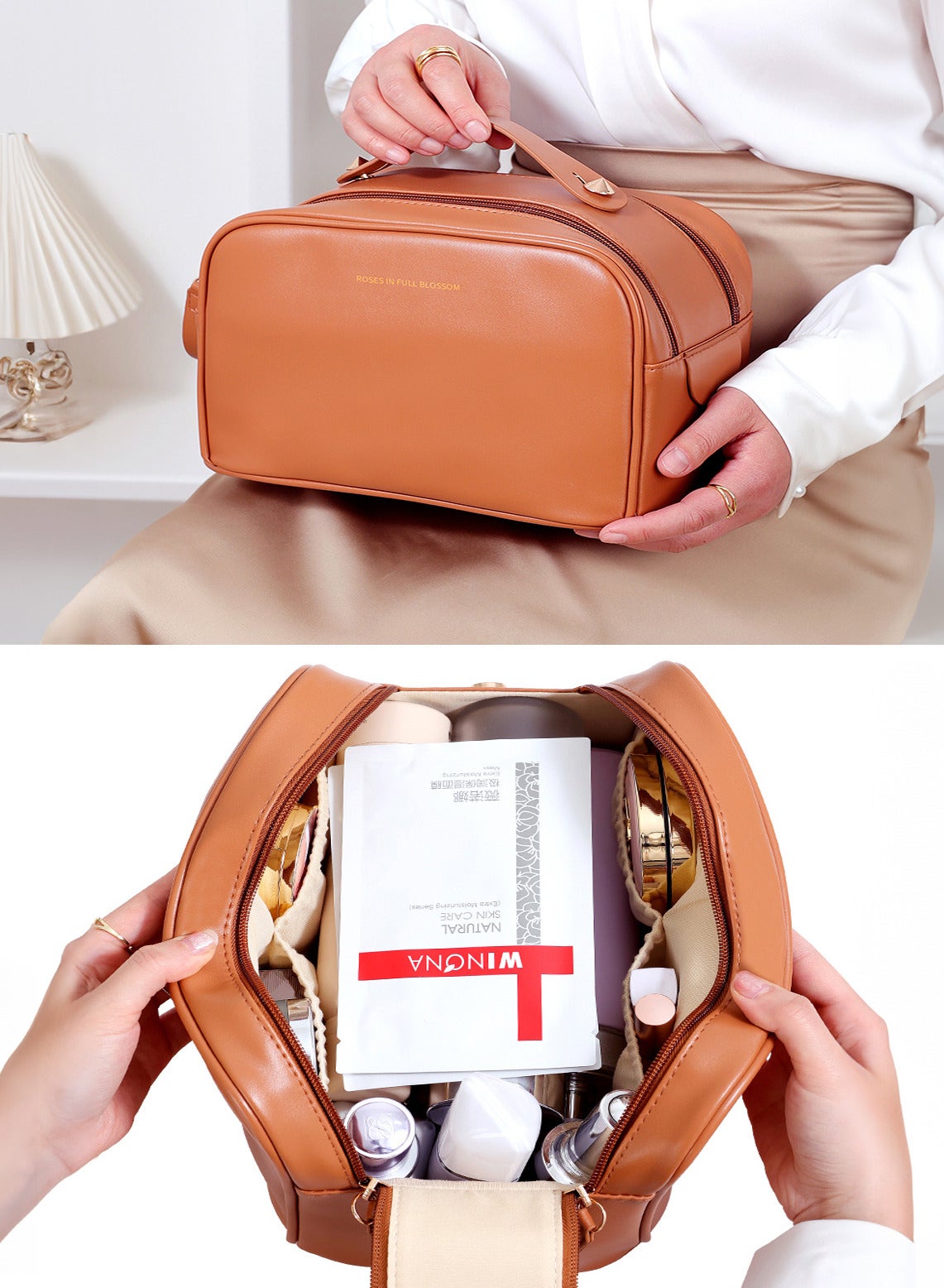 Multistorage Professional Makeup Bag Brown