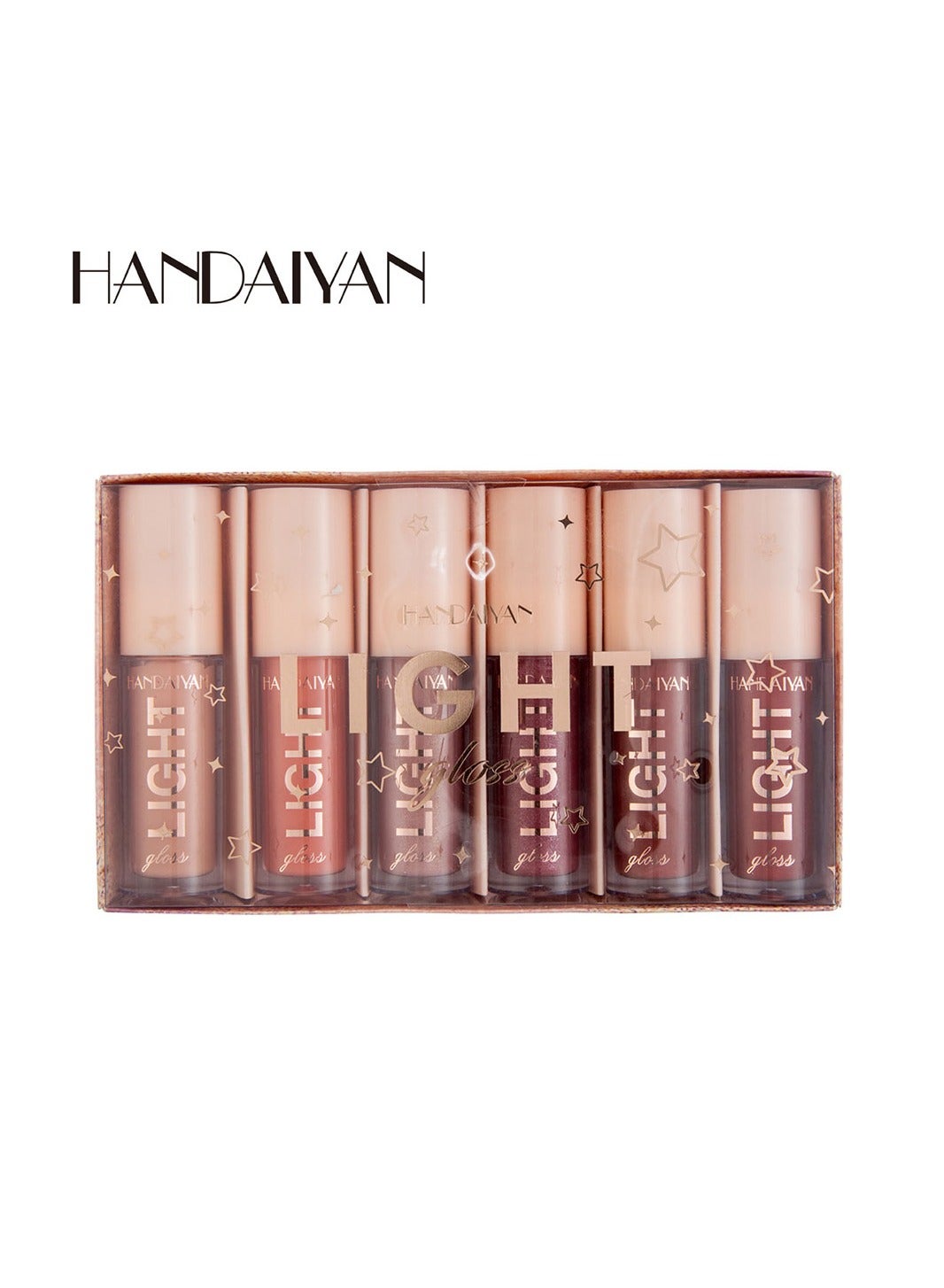 Lip Gloss Set 6 Pcs Hydrating Moisturizing Long Lasting High Glossy Light Stain Super Shiny Balm Oil Tinted Treatment Glow Glass Shine Makeup Colored Bright Lifter For Women Girls