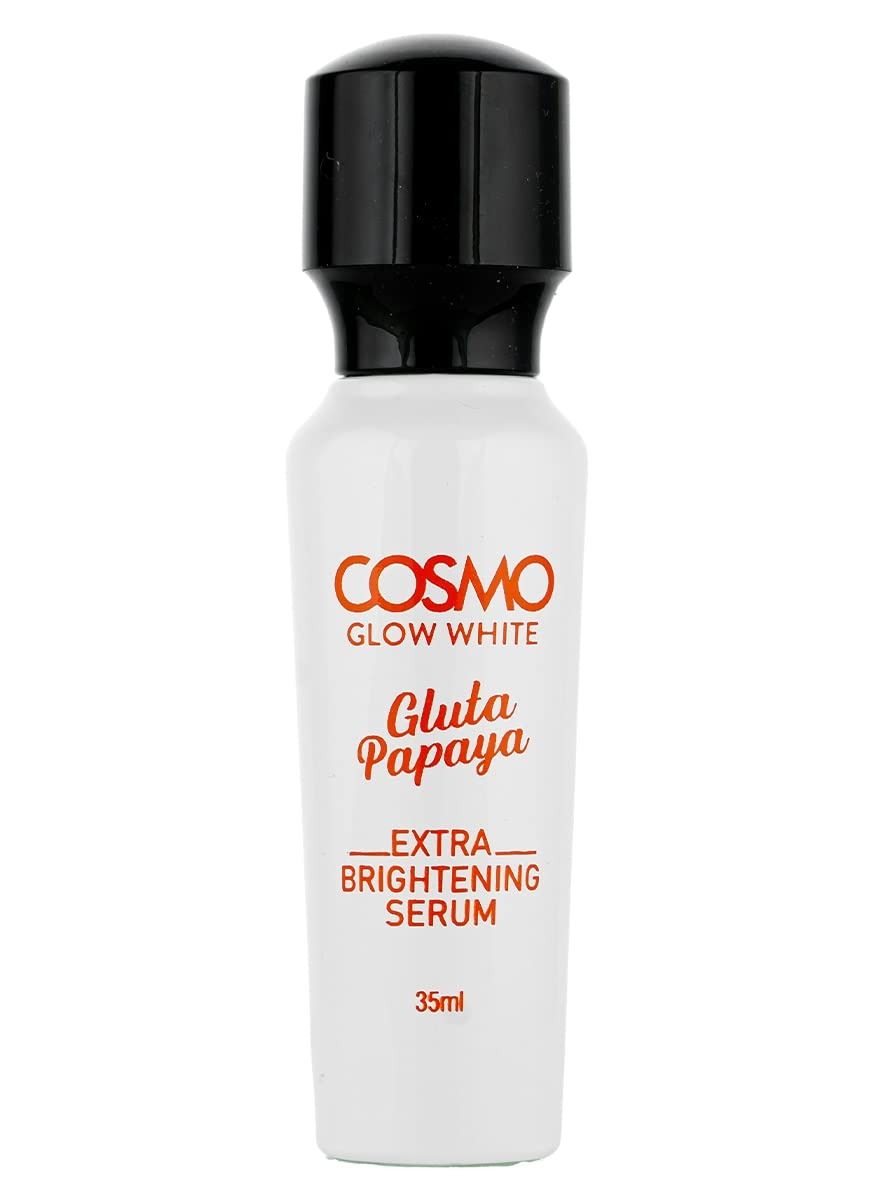 Cosmo Glow White Extra Brightening Serum 35ml, 2x Intensive Fairness, Glutathione & Papaya Extract, Visibly Brightens Skin Tone & Improves Skin Elasticity, For Unisex