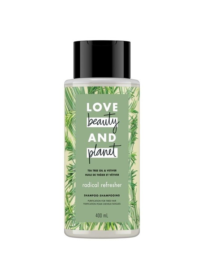 Love beauty and planet tea tree oil & vetiver shampoo, 400ml (1 battles)
