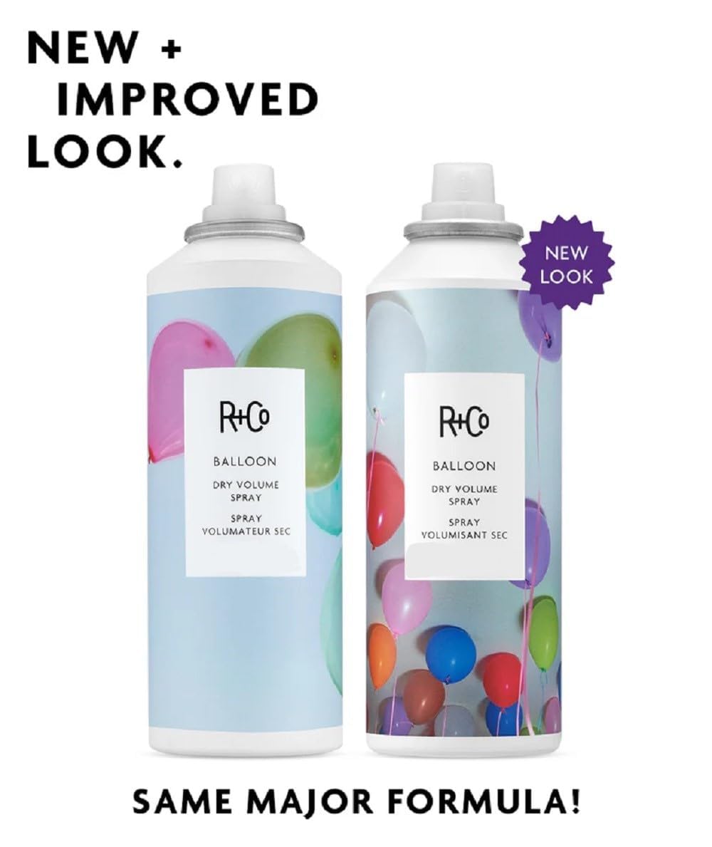 R+Co Balloon Dry Volume Spray Travel | Lightweight, Long Lasting Volume + Touchable Texture | Vegan + Cruelty-Free | 2 Oz (Packaging May Vary)