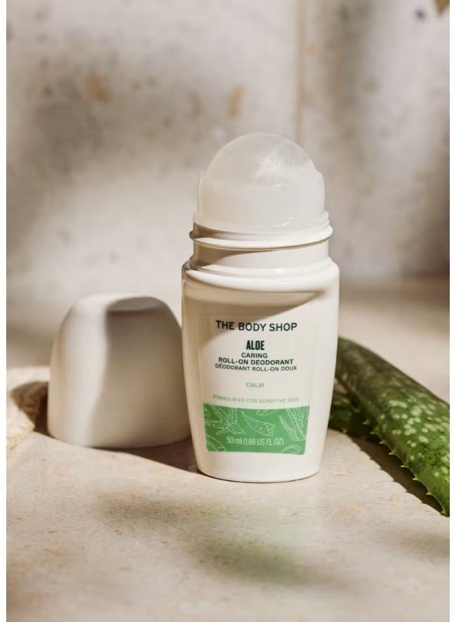 Aloe Caring Roll-On Deodorant – Gentle Deodorant for Sensitive Underarms | Soothes & Refreshes, Keeps You Dry All Day | Alcohol-Free, Fragrance-Free, Colour-Free, 50ml - image 2