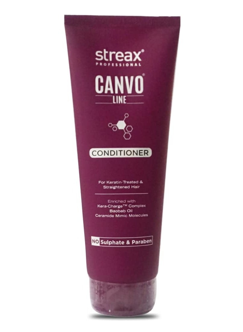 Canvoline Straightening Post Care Conditioner For Women Anti Frizz & Hair Breakage Soft & Tangle Free Hair Sulphate & Paraben free 240ml