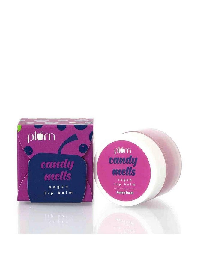 Candy Melts Vegan Lip Balm | Berry Feast | For Dry & Chapped Lips | Natural Spf With Vitamin A | Shea Butter | Nourish & Protect | Sheer-Tint | 12G