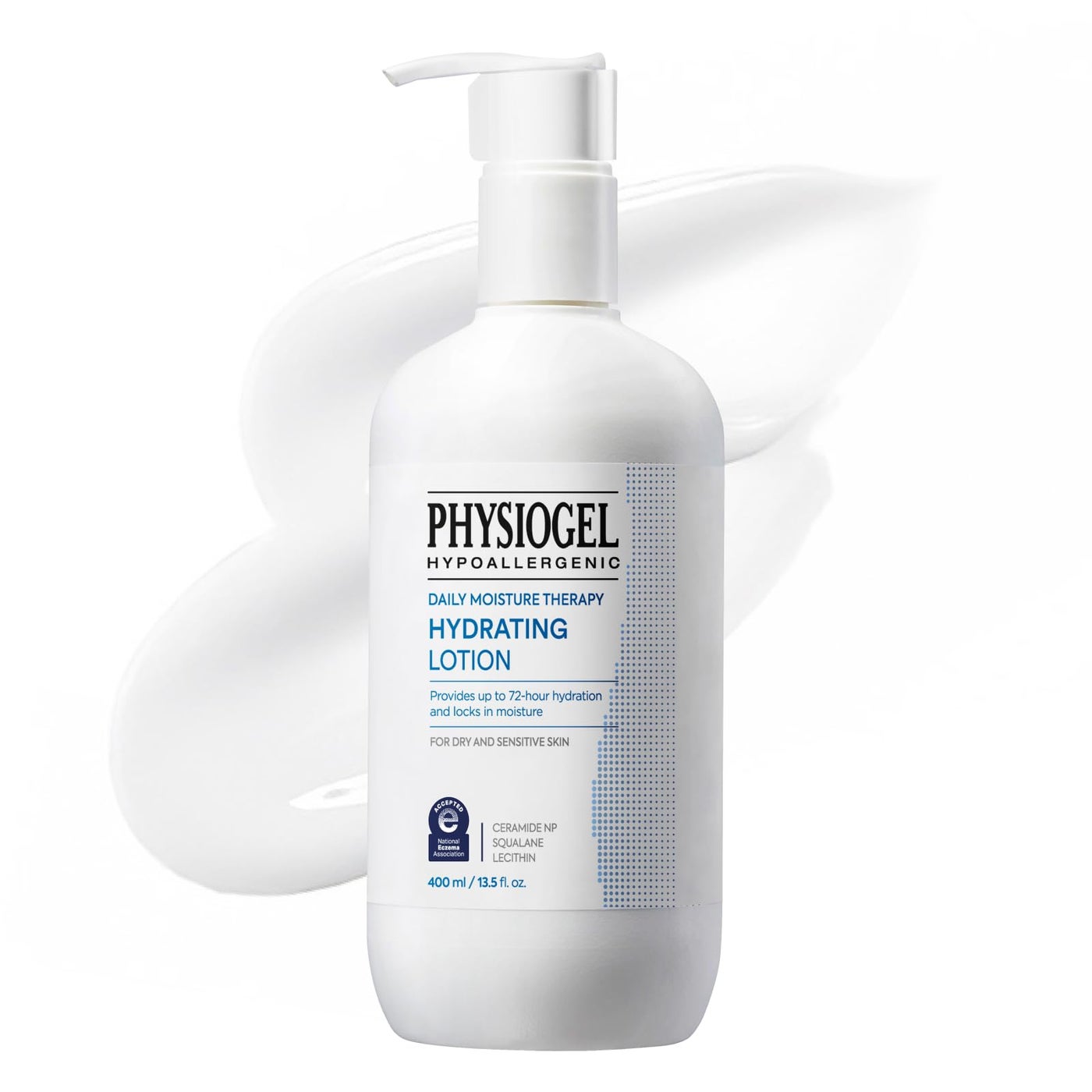 Physiogel DMT Face & Body Lotion â€“ 72-Hr Hydration for Dry & Sensitive Skin, Skin Barrier Repair with Ceramide, Fragrance-Free, Non-Comedogenic, Dermatologist-Tested, Korean Skincare (13.5 fl oz)