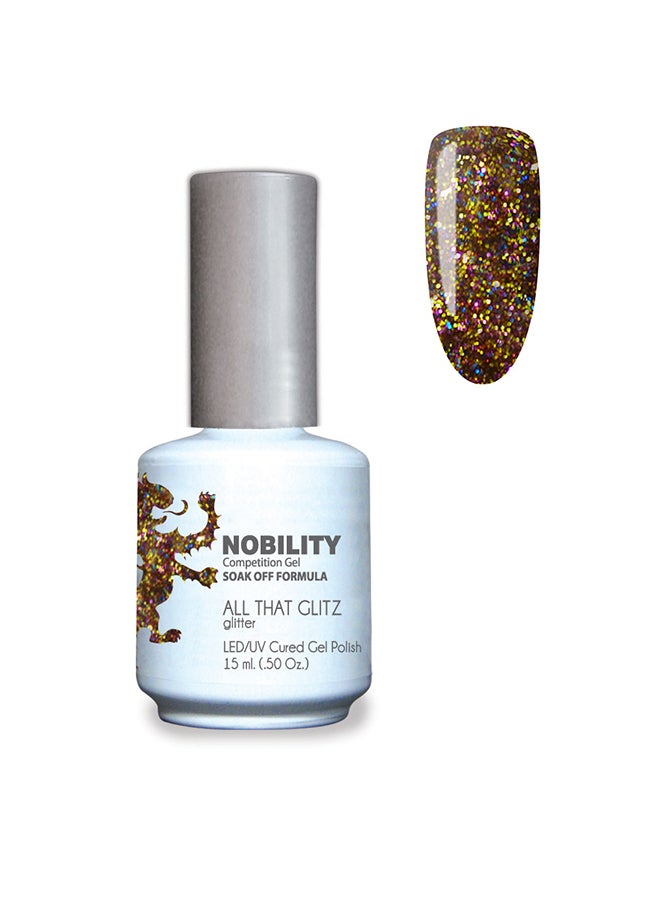 Gel Nail Polish 15 ml, Long Lasting, Chip Resistant, Requires Drying Under UV Led Lamp All That Glitz Nbgp72