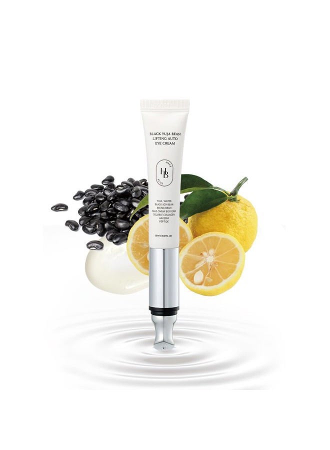 Black Yuja Bean Lifting Auto Eye Cream - Sensitive Skin, Vegan, Hypoallergenic, Korean Skincare, Wrinkle Care Device, Vibration Face Massage, Anti Aging, Collagen, Vibrating