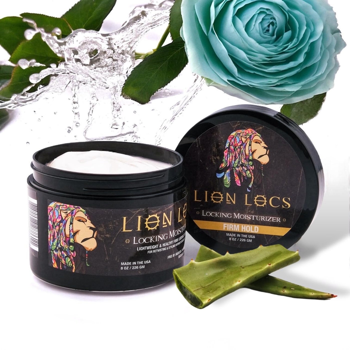 Beard Gains Lion Locs Hair Locking Dreads Moisturizer for Dreadlocks, Locks, Microlocs, Interlocks, Braidlocks, Braids, Fauxlocs, Twistlocks, or Sisterlocks (8oz) (Firm)