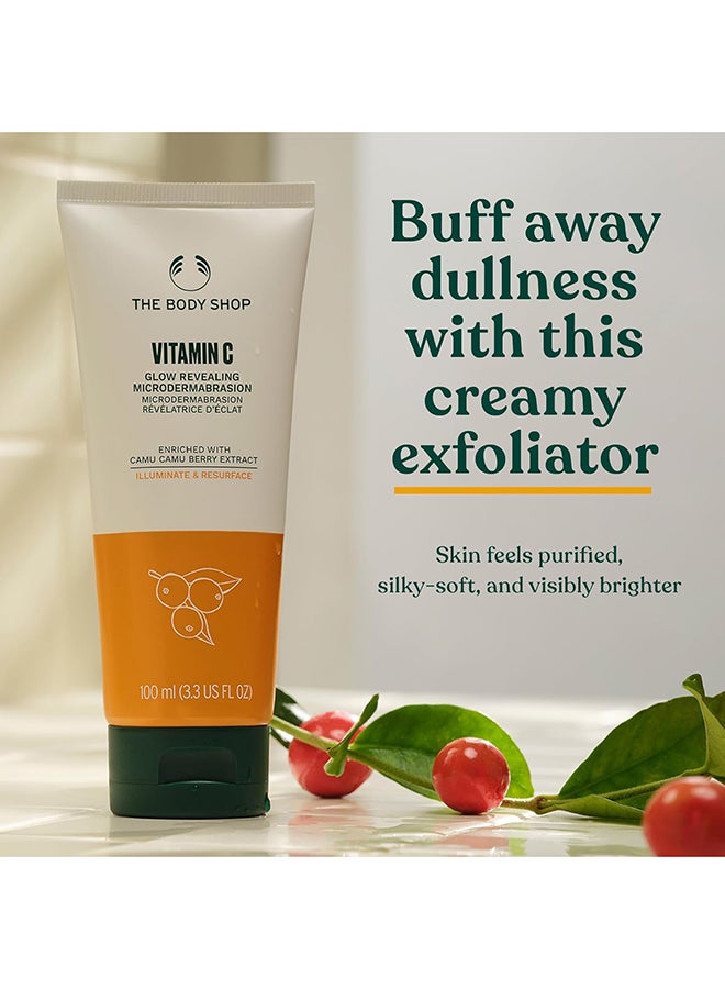 Vitamin C Microdermabrasion Face Scrub – Exfoliating Facial Cream with Papaya Enzymes & Camu Camu Berry | Brightening At-Home Microdermabrasion for Dull, Tired Skin | Smooth, Radiant & Silky-Soft, 100ml - image 3
