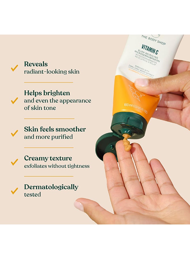 Vitamin C Microdermabrasion Face Scrub – Exfoliating Facial Cream with Papaya Enzymes & Camu Camu Berry | Brightening At-Home Microdermabrasion for Dull, Tired Skin | Smooth, Radiant & Silky-Soft, 100ml - image 7