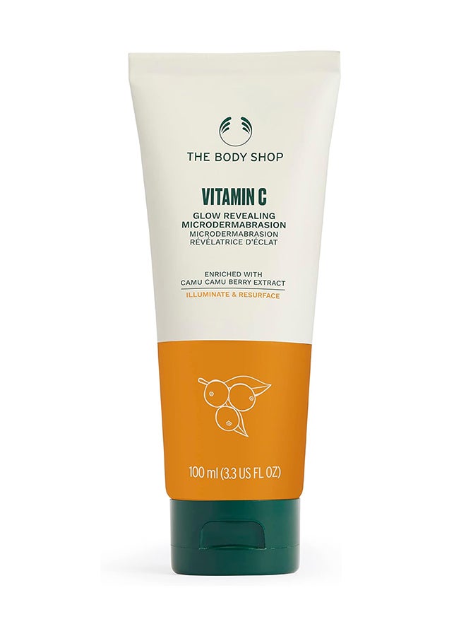 Vitamin C Microdermabrasion Face Scrub – Exfoliating Facial Cream with Papaya Enzymes & Camu Camu Berry | Brightening At-Home Microdermabrasion for Dull, Tired Skin | Smooth, Radiant & Silky-Soft, 100ml
