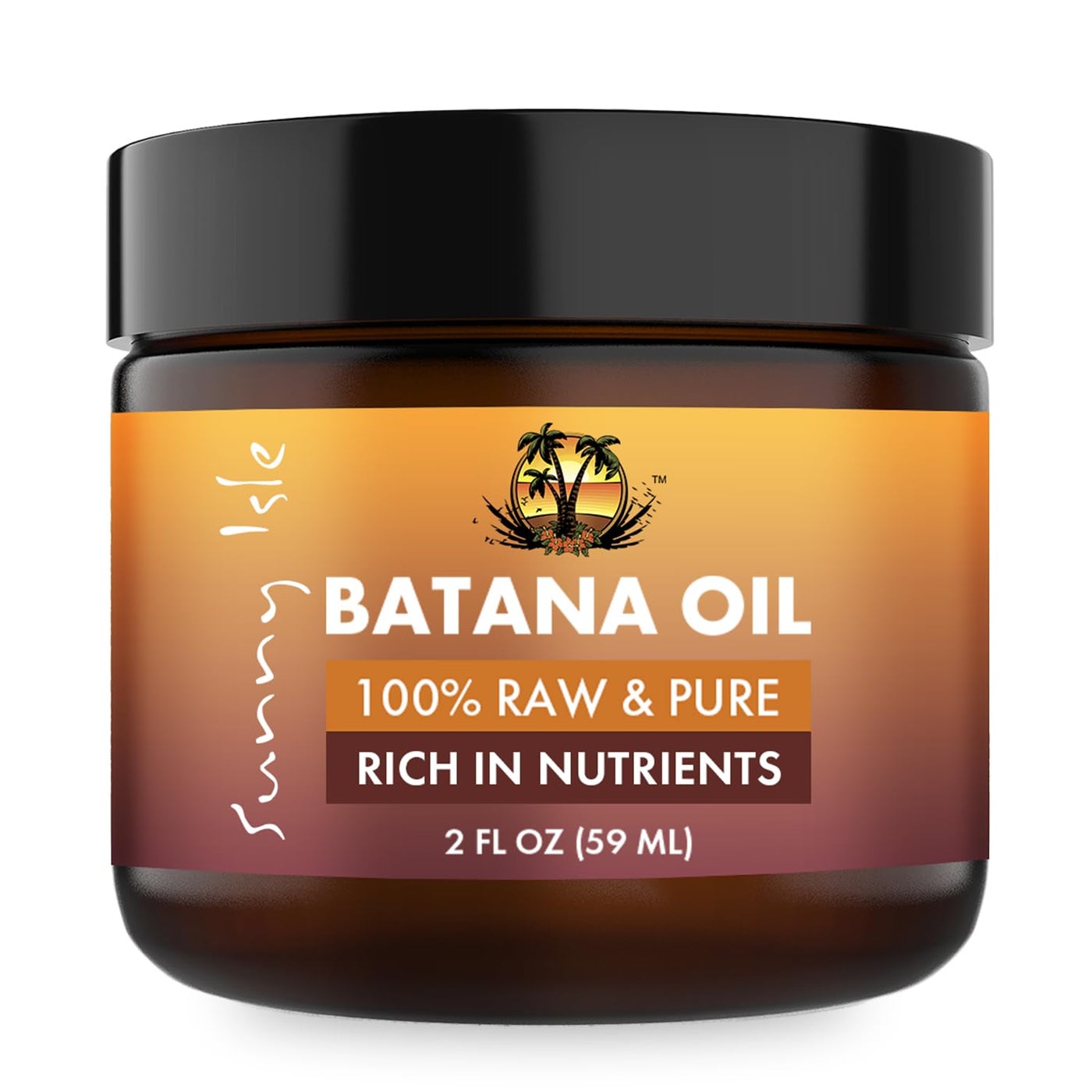 Sunny Isle 100% Raw & Pure Batana Oil 2oz | For Hair Growth from Honduras | Promotes Hair Thickness