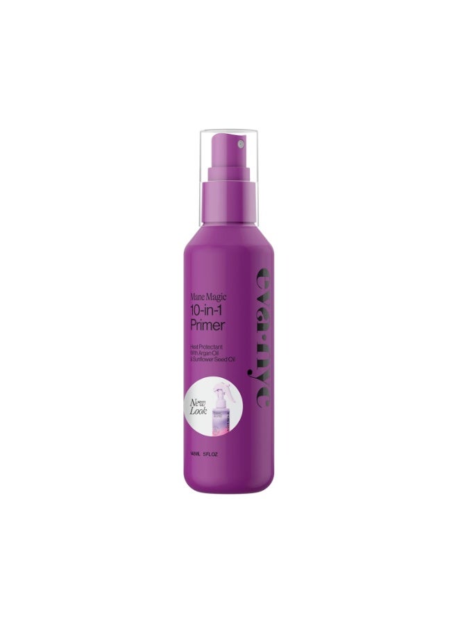 Eva NYC Mane Magic 10-in-1 Hair Primer - New Fine Mist + No-Leak Spray - Sunflower Seed + Argan Oil Heat Protection Spray - For Medium + Thick Hair - Packaging May Vary - Vanilla Scent -5 fl oz