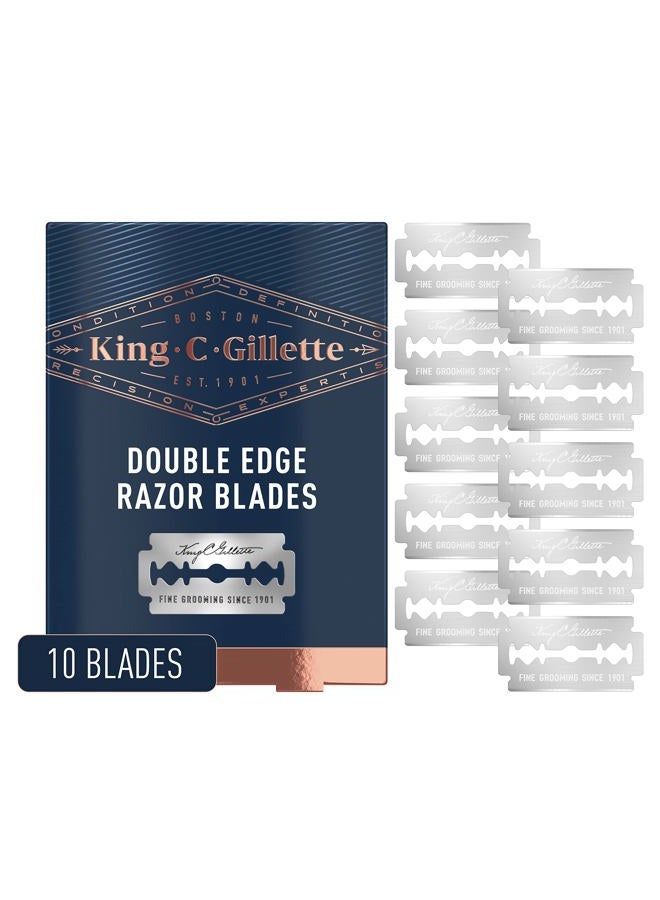 Double Edge Safety Razor Blades 10 count, Stainless Steel Platinum Coated Blades