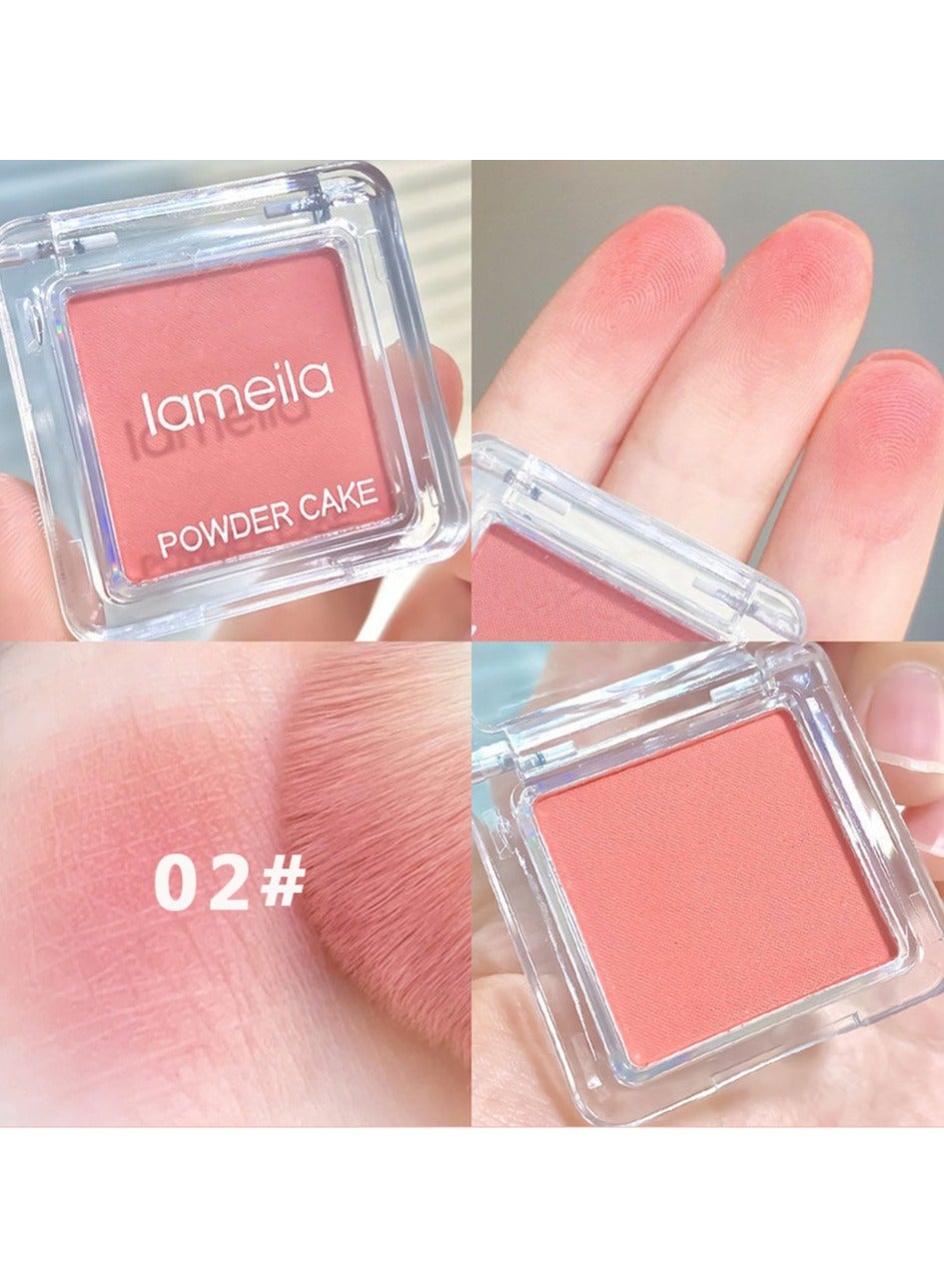 Lightweight Nude Blush Plate for Natural Daily Makeup - Monochrome Color for Beginners and Women - COLOR 2
