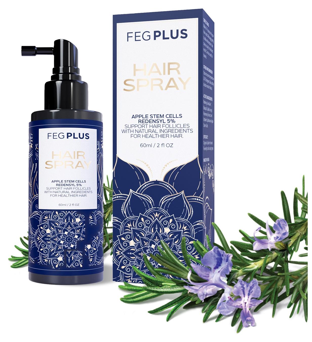 FEGPLUS Hair Growth Serum - 22% Rosemary Extract For Hair Loss Control & Hair Growth In Men & Women, Boost Thicker Beard & Hair Growth, Improve Baldness | The best hair serum made in the USA (60ml)