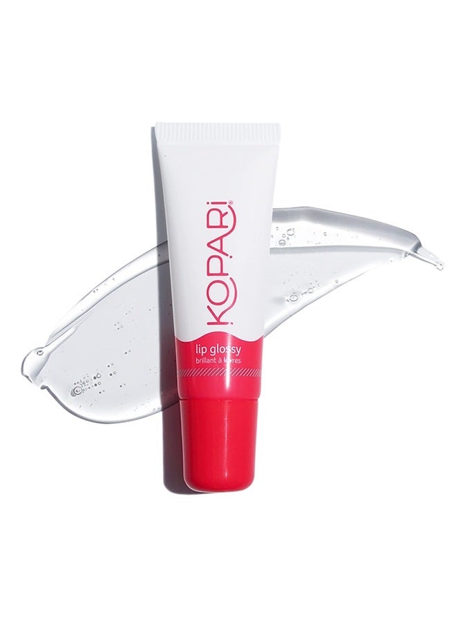 Coconut Lip Glossy - Clear - Hydrating and Moisturizing Coconut Oil, Vitamin E and Shea Butter Lip Gloss With 100% Organic Coconut Oil, Non GMO, Vegan Sulfate Free 0.35 Oz