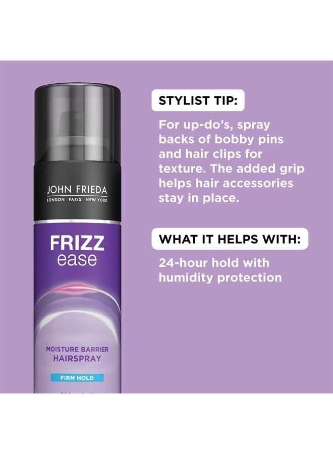 Frizz Ease Moisture Barrier Hairspray, Firm Hold Hairspray, Seals Out Moisture, Blocks Frizz, Protects Against Heat, and Keeps Hair Straight with Long-Lasting Hold, 12 Oz
