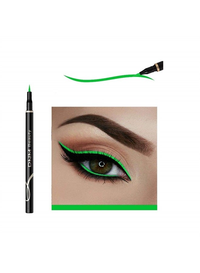 Cat Eye Makeup Waterproof Neon Colorful Liquid Eyeliner Pen Make Up Comestics Long-lasting Black Eye Liner Pencil Makeup Tools (green)