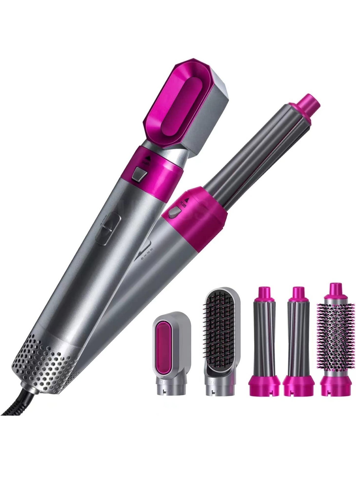5 In 1 1000W Hair straightener brush, Dryer and Volumizer, Detachable Hair Styler, One-Step Hot Air Brush Negative Ions Constant Temperature Hot Air brush straightener for women