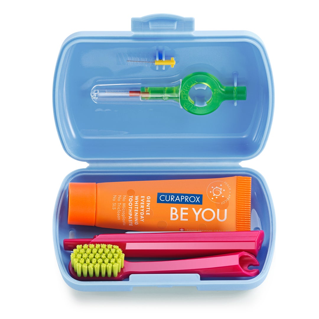 Travel Set Blue I Includes CS 5460 Travel Toothbrush, 10ml Be You Toothpaste, CPS Prime 07 & 09 Interdental Brushes I Compact Oral Care Kit for On-the-Go - image 2
