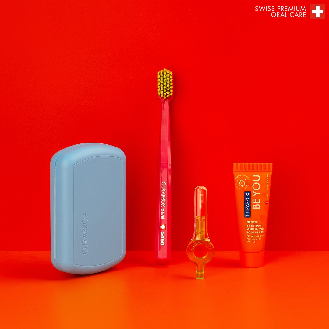 Travel Set Blue I Includes CS 5460 Travel Toothbrush, 10ml Be You Toothpaste, CPS Prime 07 & 09 Interdental Brushes I Compact Oral Care Kit for On-the-Go - image 7