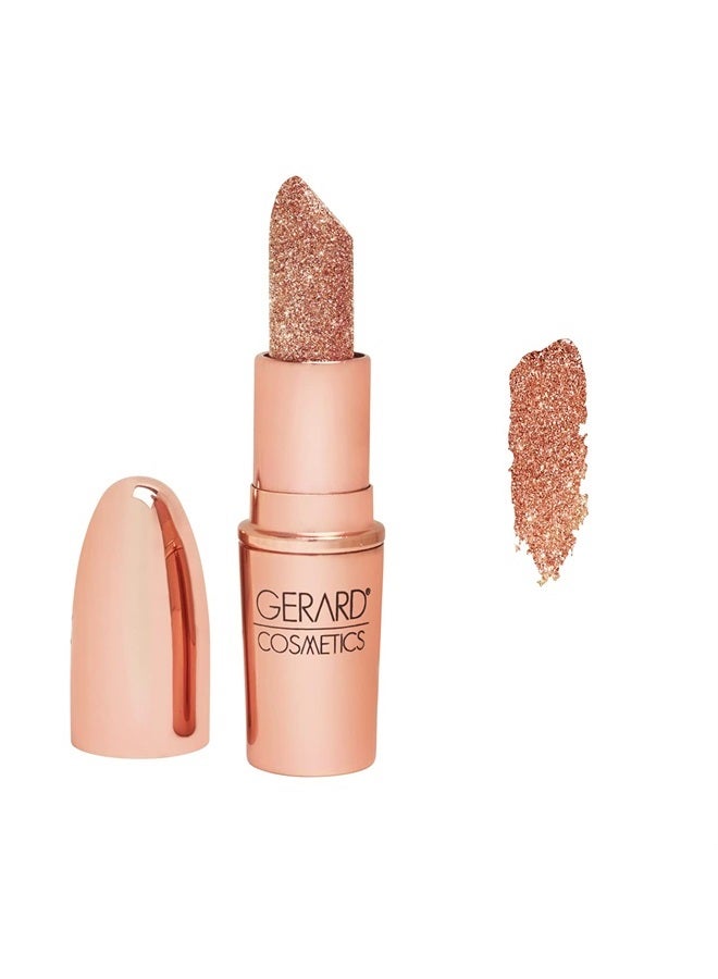 Glitter Lipstick - Highly Pigmented Formula Gives Metallic Finish - Glides Smoothly - Comfortable and Long-Lasting - Wear Alone or Layered Over Another Hue - Hollywood Blvd - .14 oz