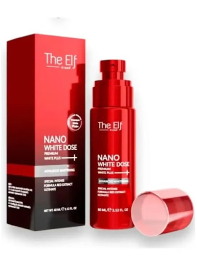 Nano White Dose White Plus 60ml Glutathione Vitamin C Skin Whitening Glowing Serum for Face and Body Dark Spot Remover Brightening Booster Anti Pigmentation Thailand Made