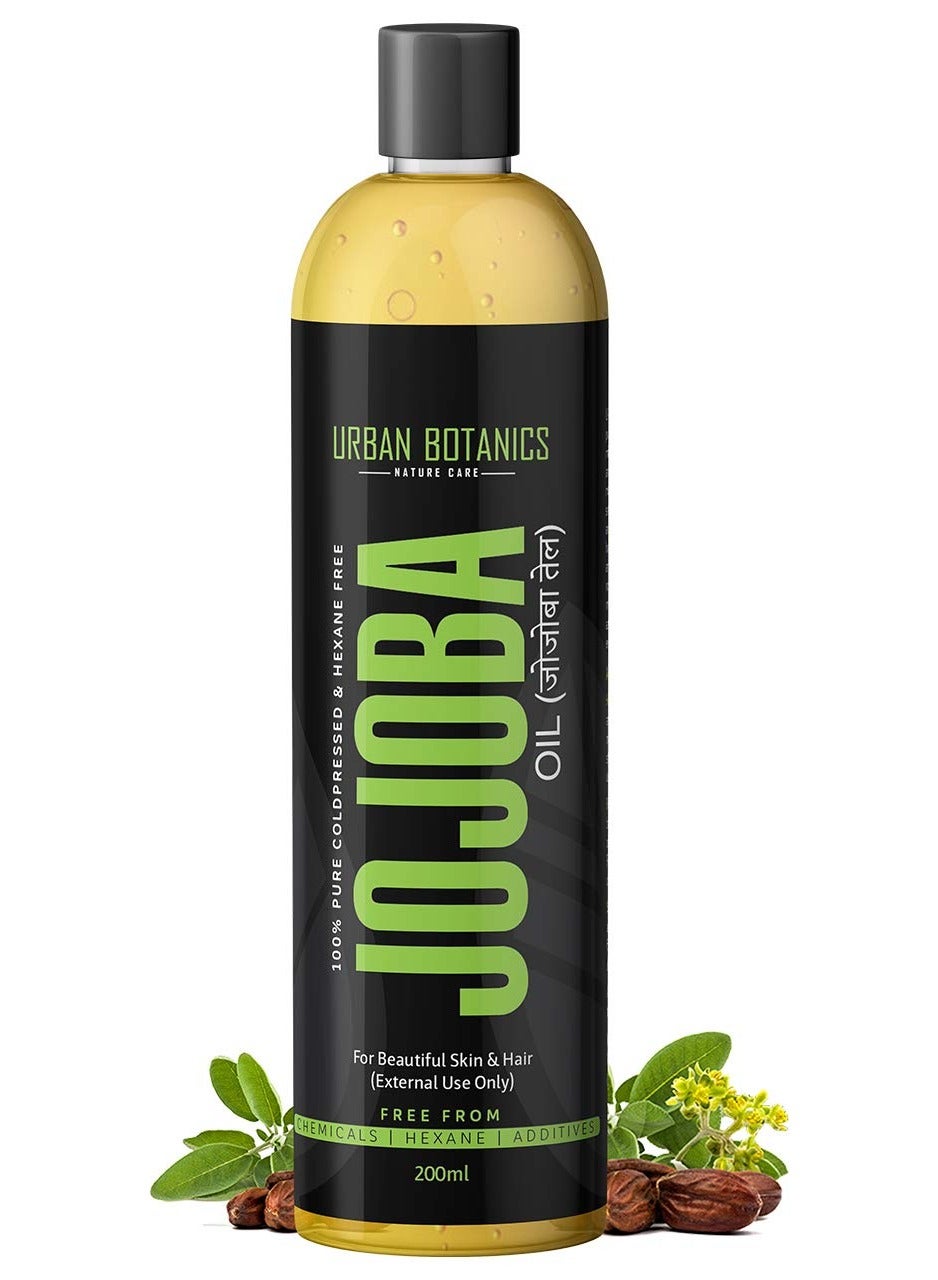UrbanBotanics® Cold Pressed Jojoba Oil for Skin & Hair 200ml
