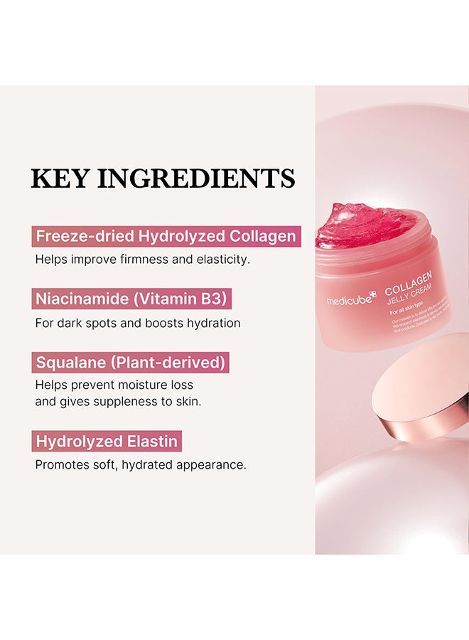 Pack Of 2 Collagen Jelly Cream- Niacinamide And Freeze-Dried Hydrolyzed Collagen - Boosts Skin'S Barrier Hydration And Gives 24H Glow And Lifted Look - No Artificial Color, Korean Skincare (3.71 Fl.Oz.) - image 6