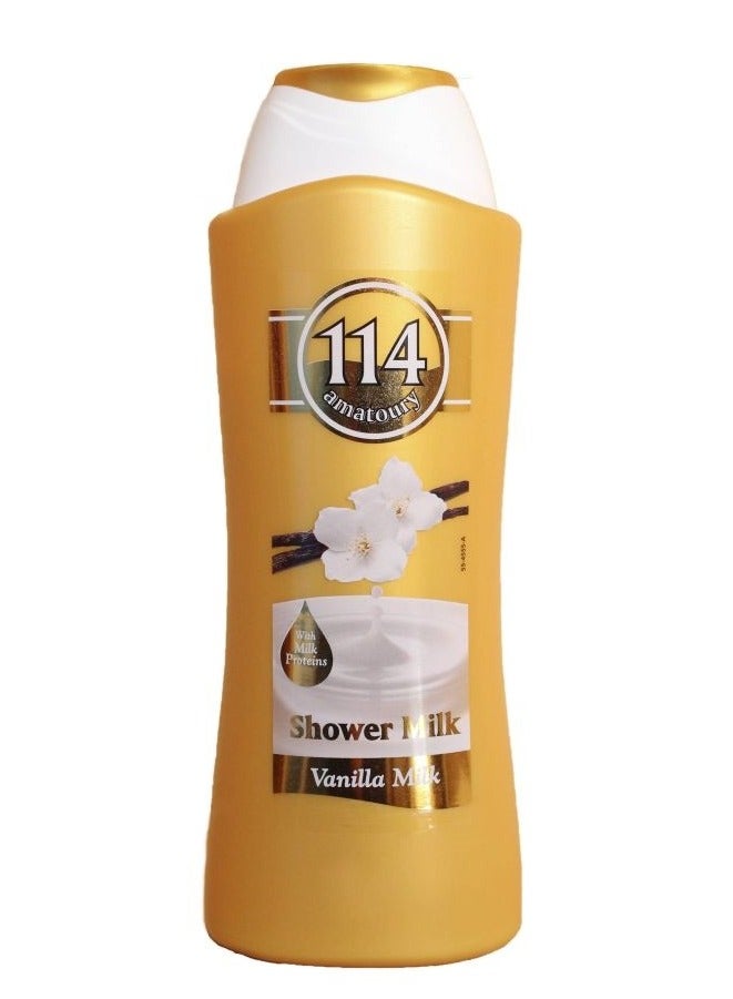 Bain Douche Vanilla Milk  Shower Gel  650ML  Cleansing Body Wash with Milk Proteins Personal Care Shower Milk