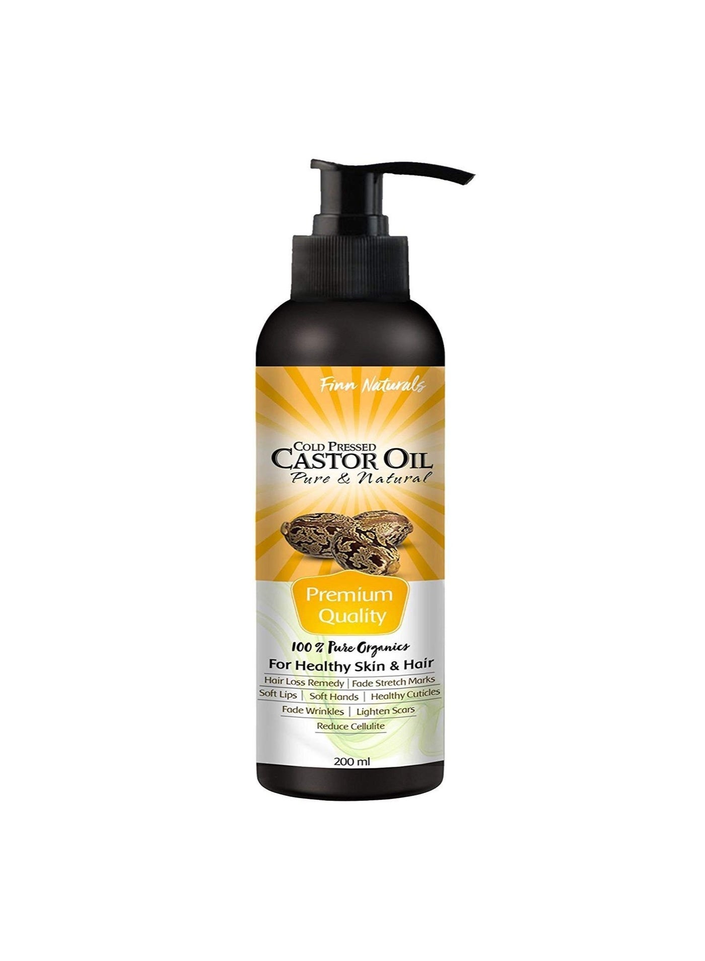 Finn Naturals Organic Castor Oil, 200ml