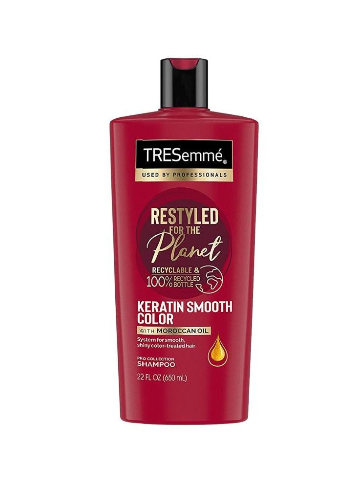 Restyled For The Planet Keratin Smooth Color With Moroccan Oil Shampoo 650ml