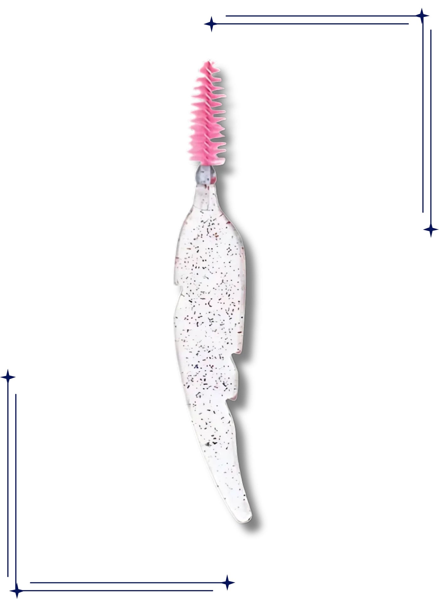 Feather Shape Crystal Shining Eyelash and Eyebrow Brush