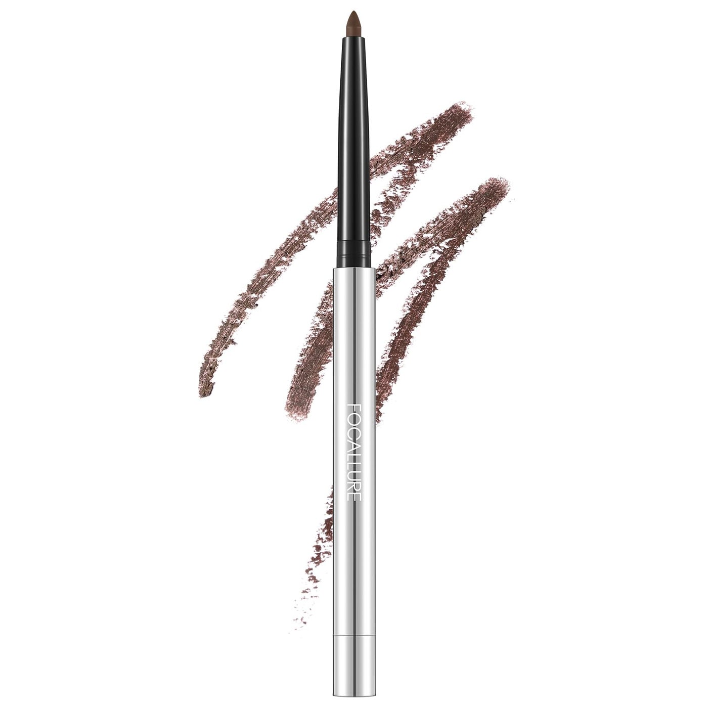 FOCALLURE Eyeliner Pencil with Built-in Sharpener,Waterproof,Smudge Proof,Gel Eye Liner Makeup Pen,Retractable,Long Lasting All Day Wear,Bronze