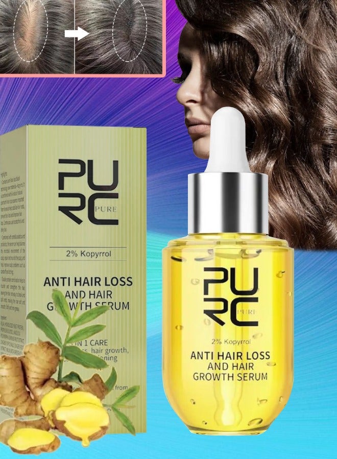 50ml Anti Hair Loss and Hair Growth Serum Hair Growth Density Serum with Biotin Hair Regrowth Treatment Essence Serum hair Growth and Scalp Conditioning 3 in 1 Care Ginger Regrowth Hair Oil