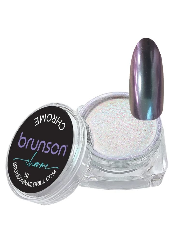 Chrome Nail Powder Mirror Nail Powder, Metallic Nail Powder Holographic Mirror Effect Nail Art Decoration Manicure Pigment T-02